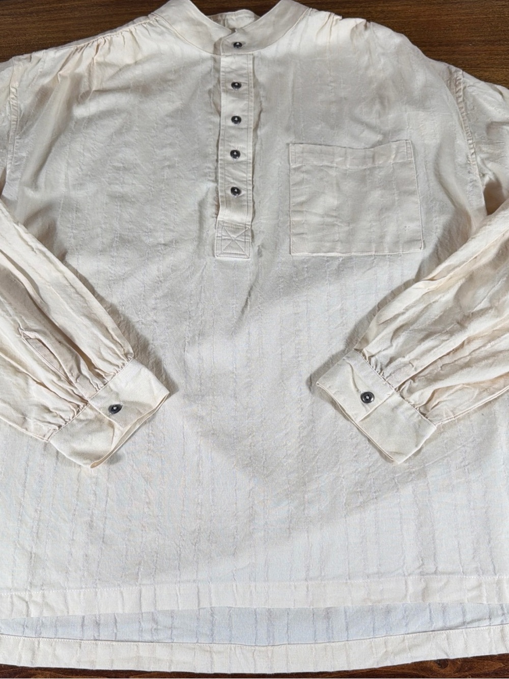Scully Men’s Cream Button-Front Casual Long-Sleeve Shirt